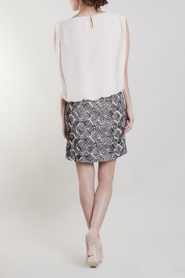 vestido 2 piezas modelo entera espalda